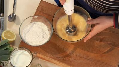 хворост из трески и семги с огуречной райтой