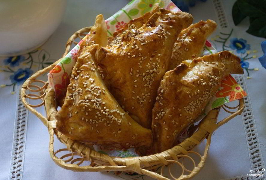 Конвертики из бездрожжевого слоеного теста