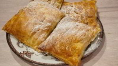 конвертики из слоеного бездрожжевого теста