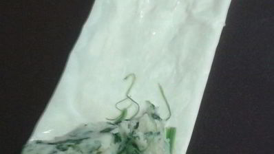 конвертики из теста фило со шпинатом и картофелем