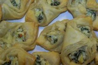 Конвертики с артишоками и шпинатом