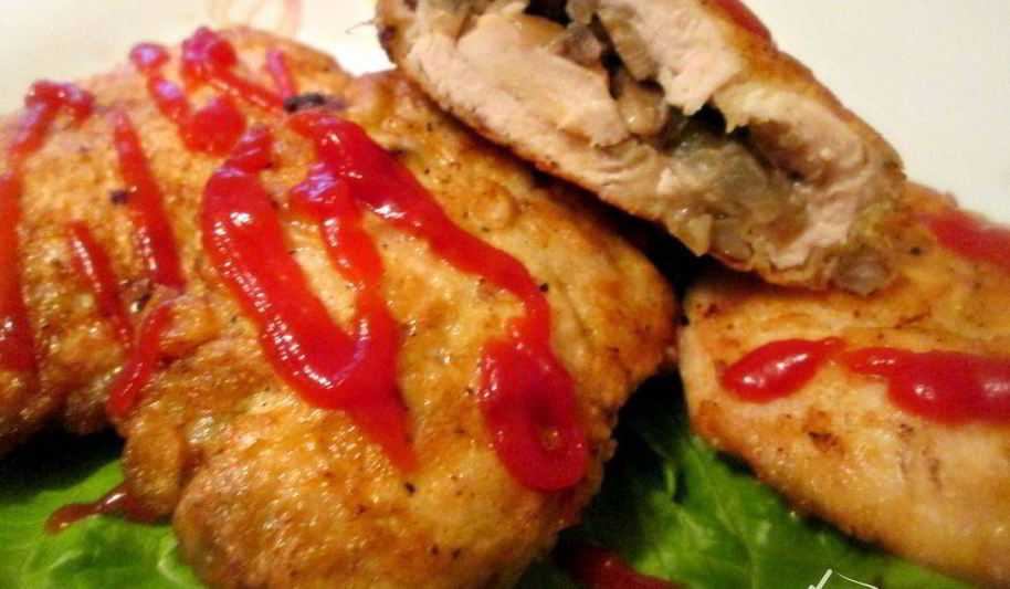 Рецепт конвертиков с грибами и сыром