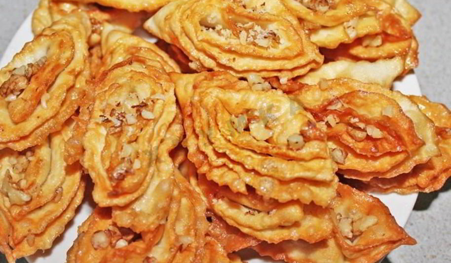 Рецепт крымской пахлавы пляжной медовой — хвороста