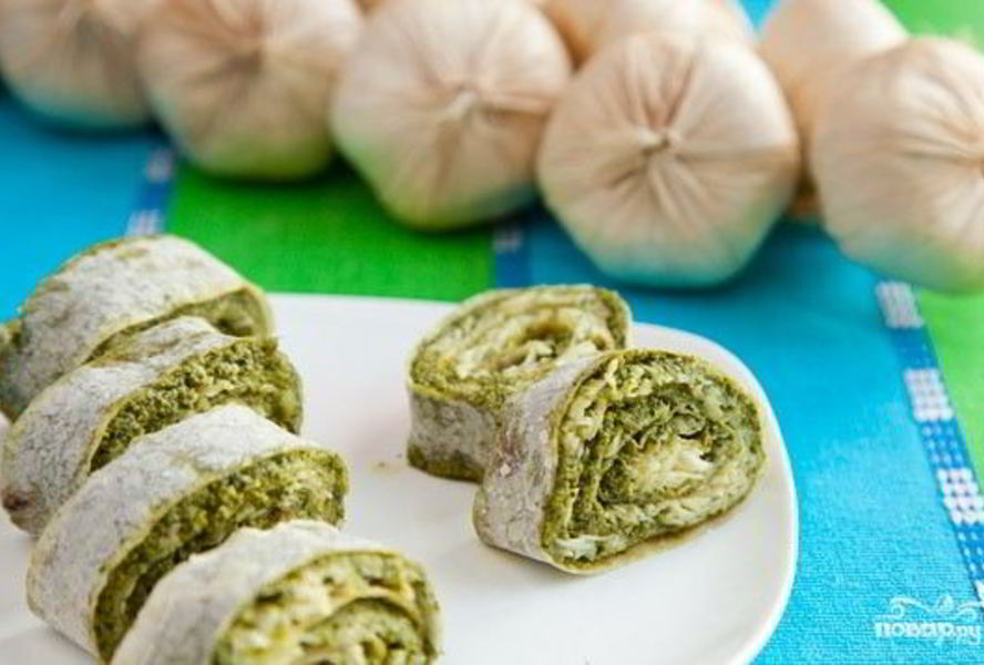 Блинчики из лаваша с начинкой