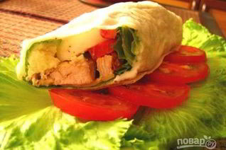 Грудка в лаваше