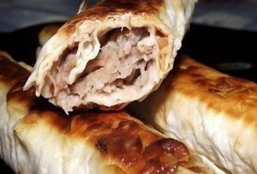 Хрустящие трубочки из лаваша с фаршем