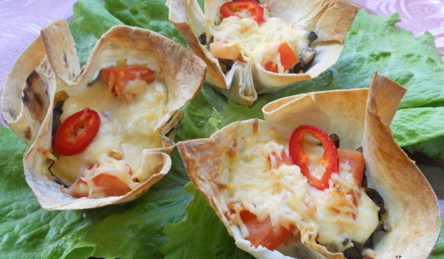 Рецепт корзиночек из лаваша с начинкой