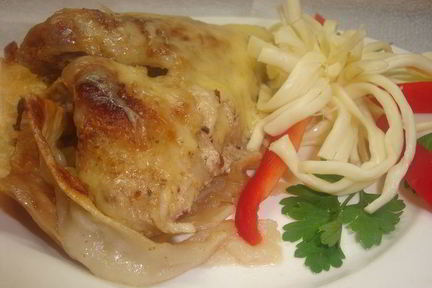 Курица на лаваше