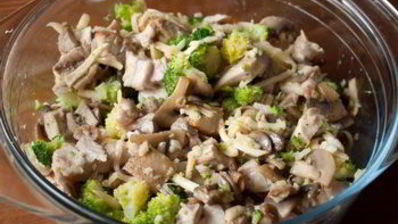 курица с брокколи в лаваше