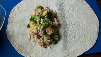 курица с брокколи в лаваше