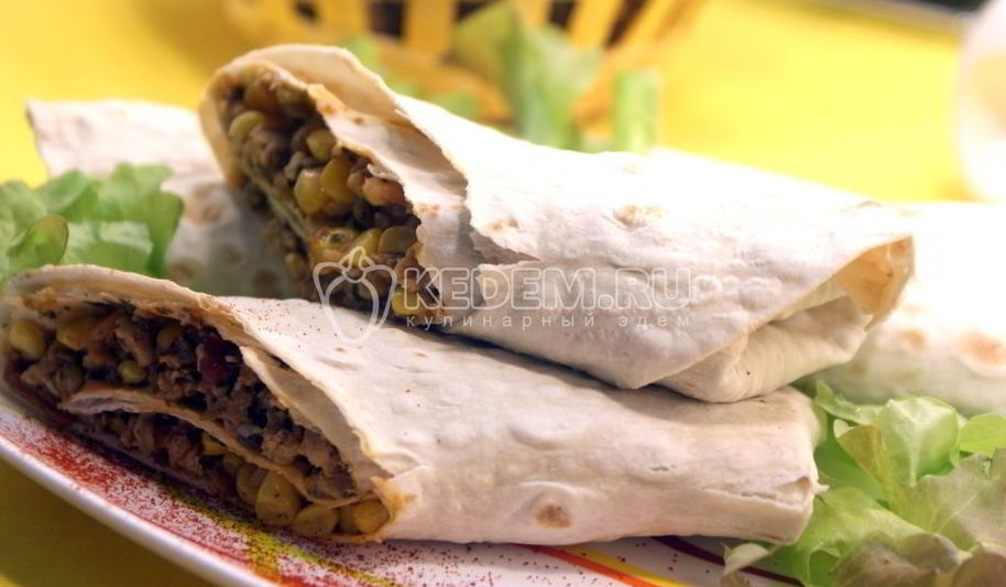 Рецепт лаваша с фаршем