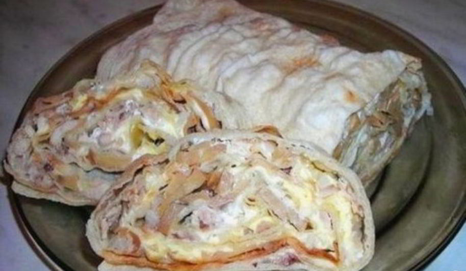 Рецепт лаваша с грибами и курицей