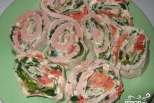 Лаваш с колбасой