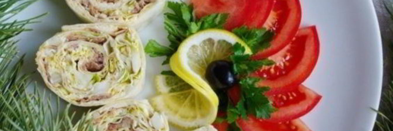 Лаваш с консервами и сыром