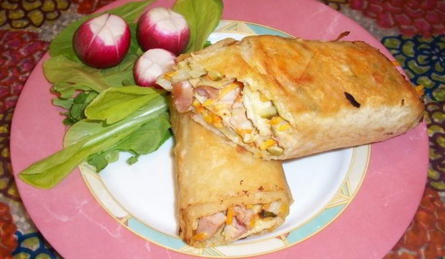 Рецепт лаваша с корейской морковкой и огурцом