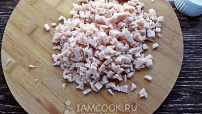 лаваш с корейской морковкой и ветчиной