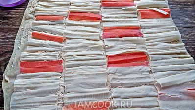 лаваш с крабовыми палочками и корейской морковкой