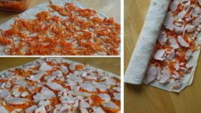 лаваш с курицей и морковью