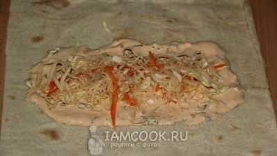 лаваш с курицей и овощами