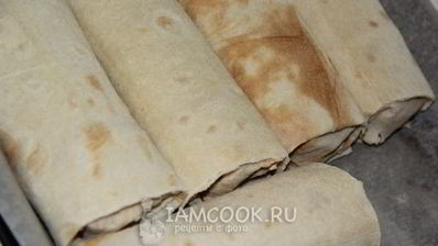 лаваш с курицей и овощами