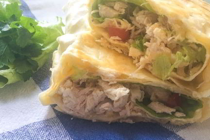 Лаваш с курицей и сыром