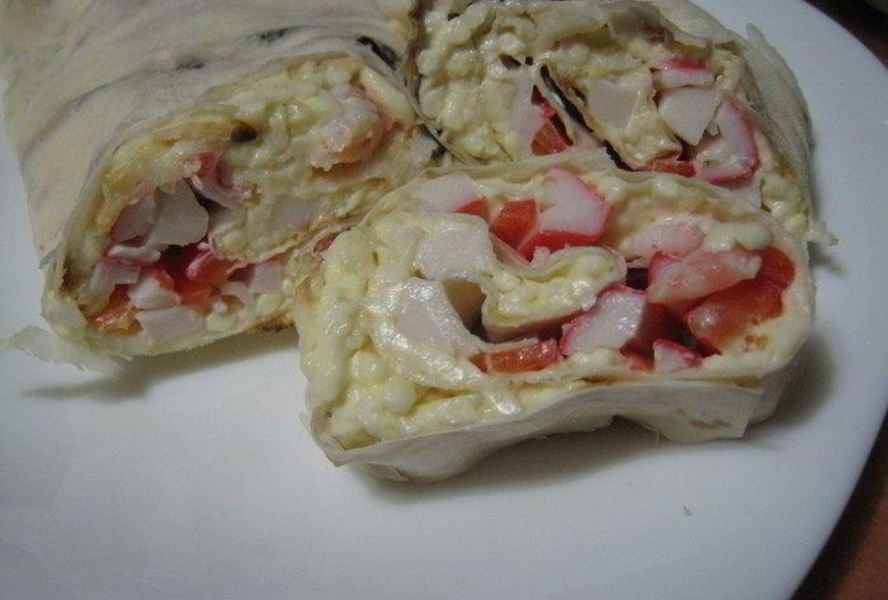 Лаваш с морепродуктами