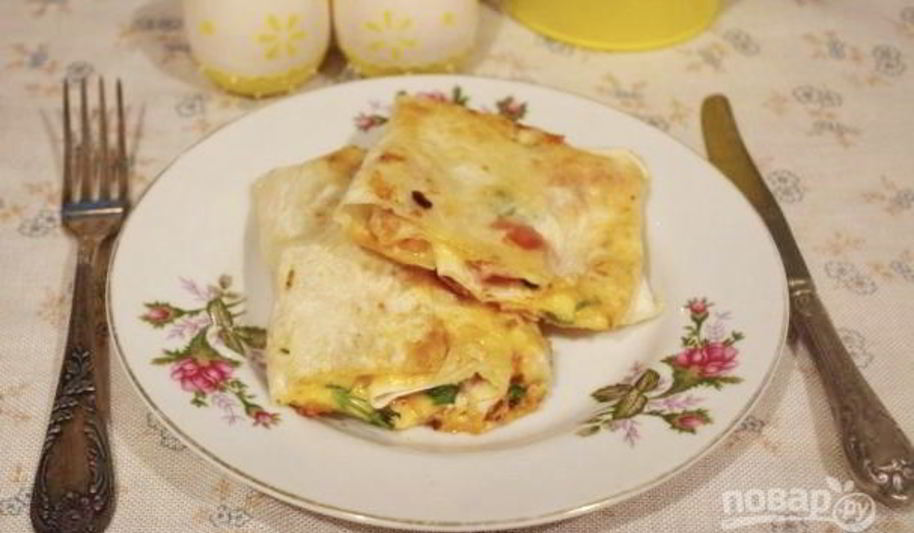 Рецепт лаваша с начинкой, жаренный на сковороде