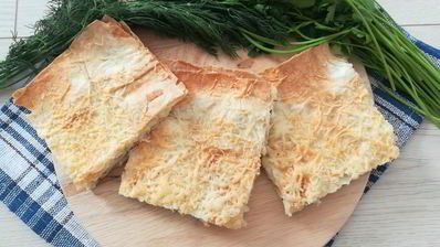 лаваш с сыром и зеленью