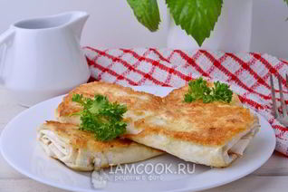 Лаваш с сыром на сковороде