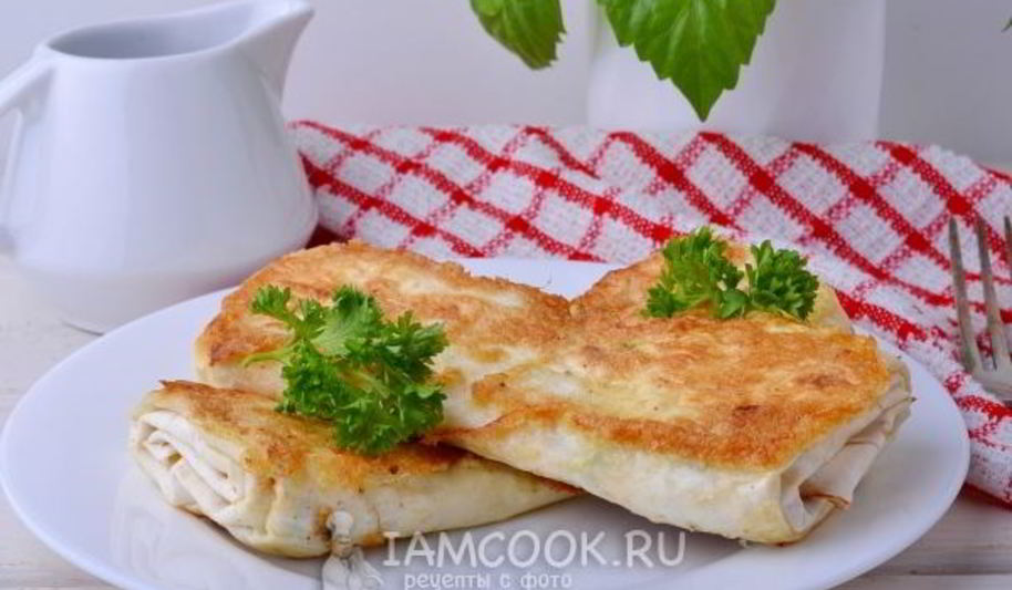 Рецепт лаваша с сыром на сковороде