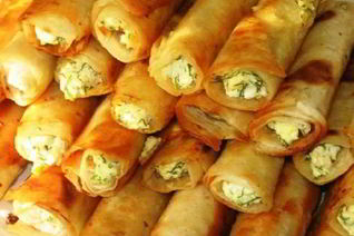 Лаваш с творогом и зеленью