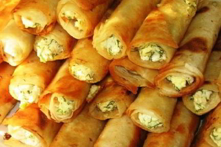 Лаваш с творогом и зеленью