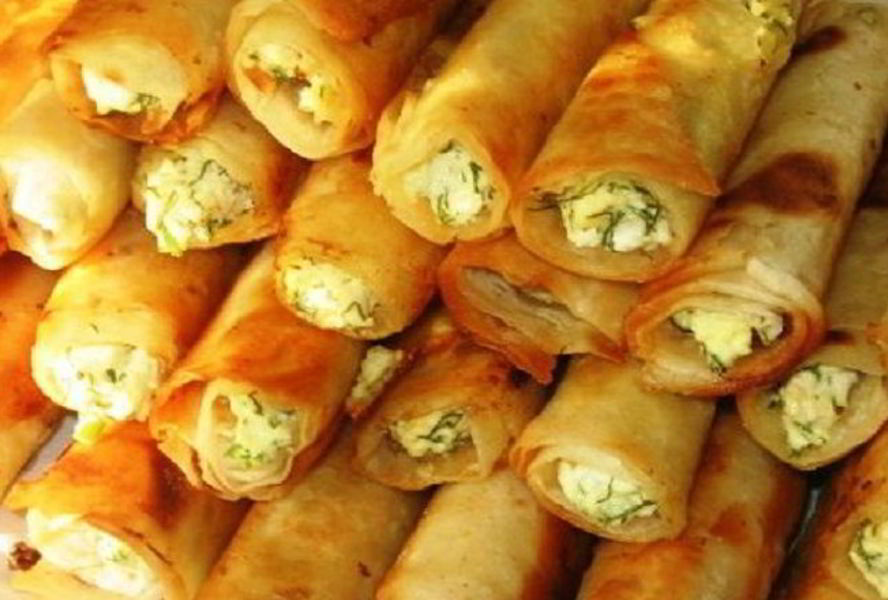 Лаваш с творогом и зеленью