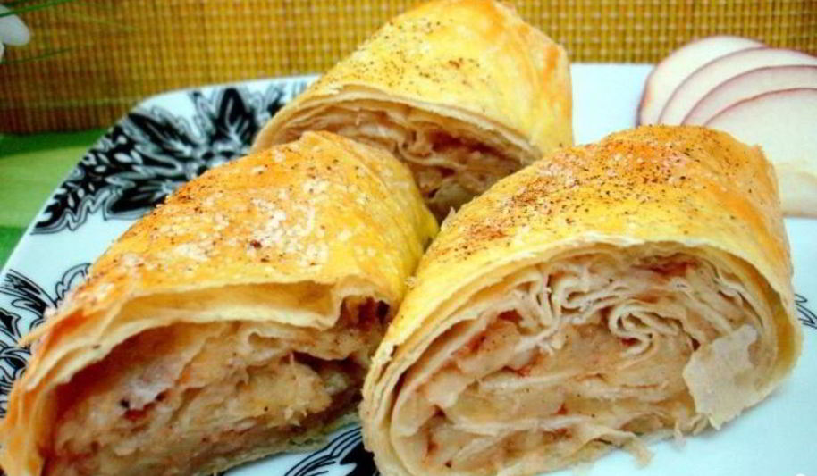 Рецепт лаваша с яблоками