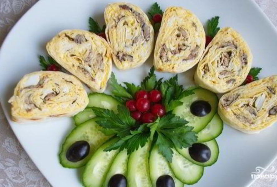 Лаваш со шпротами