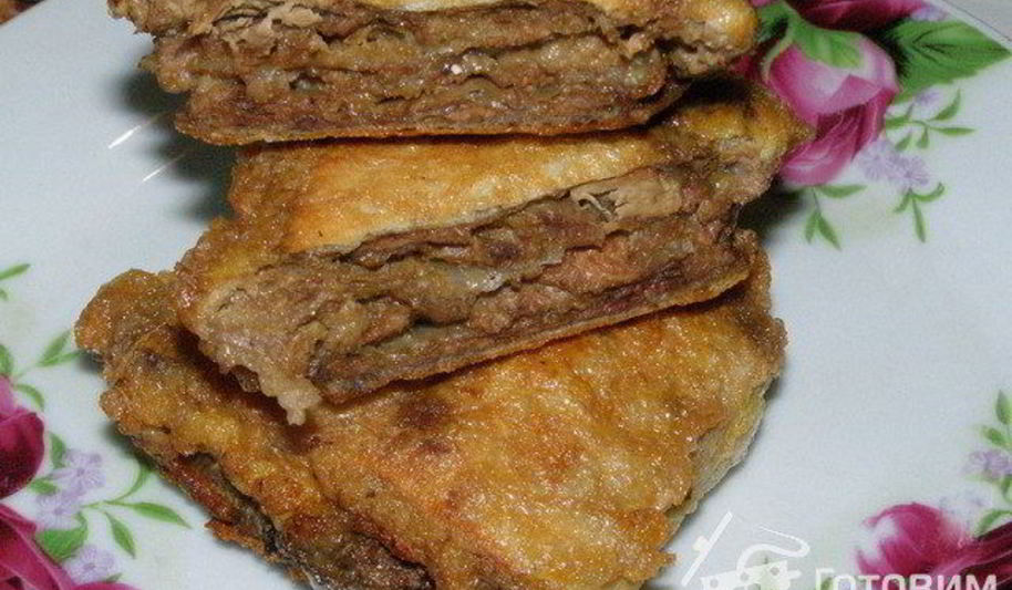 Рецепт печени в лаваше