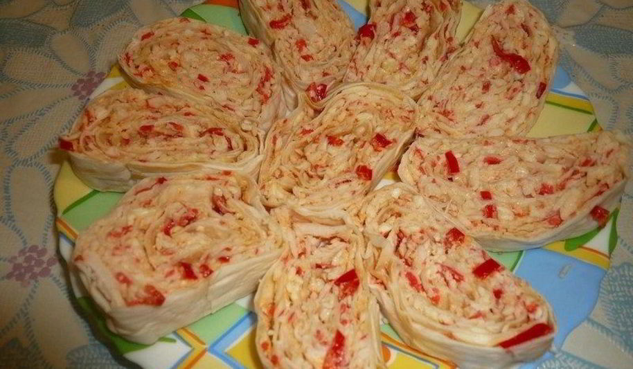 Рецепт рулета с лавашом