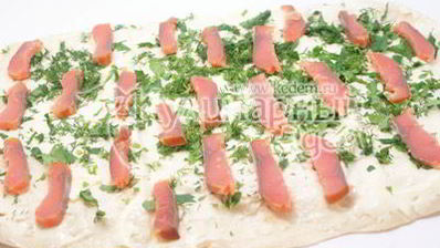 рулетики из лаваша с красной рыбой