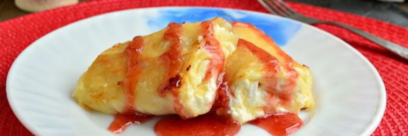 Рулетики из лаваша с творогом жареные на сковороде