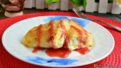 рулетики из лаваша с творогом жареные на сковороде