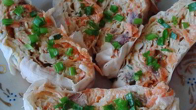 салатная закуска в лаваше