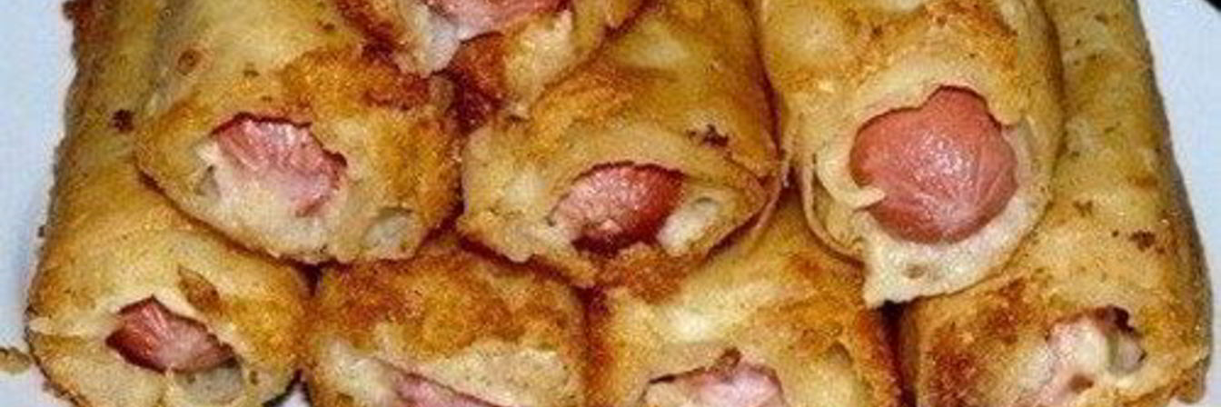 Сосиски с картофелем в тонком лаваше