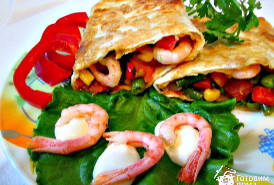 Средиземноморский завтрак из лаваша