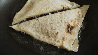 треугольнички из лаваша с картофелем и грибами