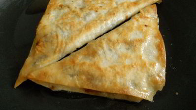 треугольнички из лаваша с картофелем и грибами