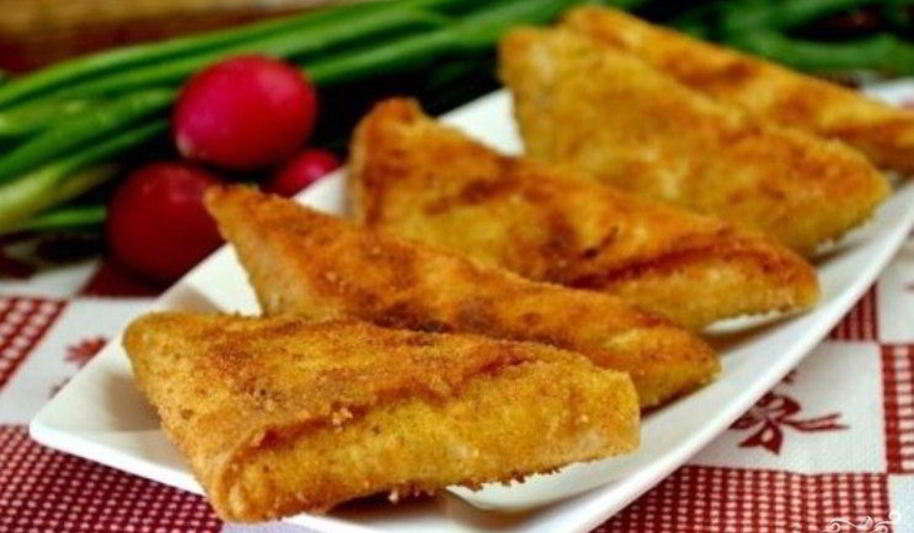 Рецепт треугольников из лаваша с сыром