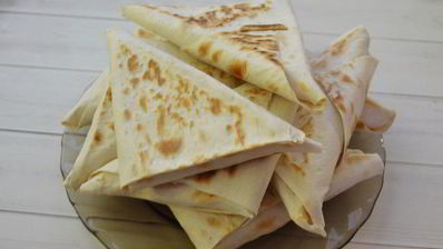 треугольники из лаваша с творогом