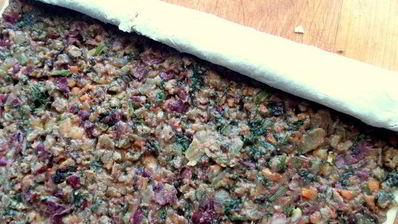 закуска из фасоли в лаваше сытная