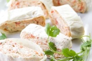 Закуска из лаваша с сыром фета