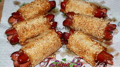 закусочные сосиски в лаваше